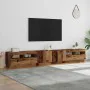 Mueble TV luces LED madera ingeniería envejecida 260x35x40 cm by , TV Furniture - Ref: Foro24-3329167, Price: 205,32 €, Disco...