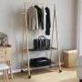 Perchero con estantes y ruedas 96x45,5x155,5 cm bambú by , Dresser Organizers and Bar Hangers - Ref: Foro24-4008909, Price: 5...
