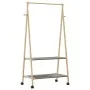 Perchero con estantes y ruedas 96x45,5x155,5 cm bambú by , Dresser Organizers and Bar Hangers - Ref: Foro24-4008909, Price: 5...