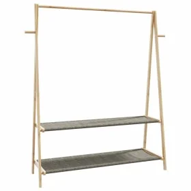 Perchero con estantes bambú 132x45,5x150,5 cm by , Dresser Organizers and Bar Hangers - Ref: Foro24-4008914, Price: 53,77 €, ...
