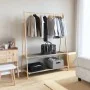 Perchero con estantes bambú 132x45,5x150,5 cm by , Dresser Organizers and Bar Hangers - Ref: Foro24-4008914, Price: 53,77 €, ...