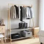 Perchero con estantes bambú 132x45,5x150,5 cm by , Dresser Organizers and Bar Hangers - Ref: Foro24-4008914, Price: 53,77 €, ...