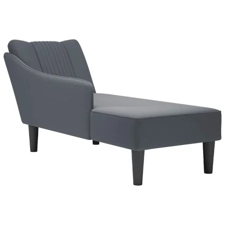 Chaise longue con reposabrazos derecho terciopelo gris claro by , Daybeds - Ref: Foro24-4009793, Price: 114,51 €, Discount: %