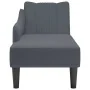 Chaise longue con reposabrazos derecho terciopelo gris claro by , Daybeds - Ref: Foro24-4009793, Price: 114,51 €, Discount: %