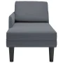 Tumbona con almohada reposabrazo derecho terciopelo gris oscuro by , Daybeds - Ref: Foro24-4009808, Price: 113,23 €, Discount: %