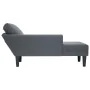 Tumbona con almohada reposabrazo derecho terciopelo gris oscuro by , Daybeds - Ref: Foro24-4009808, Price: 113,23 €, Discount: %