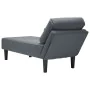 Tumbona con almohada reposabrazo derecho terciopelo gris oscuro by , Daybeds - Ref: Foro24-4009808, Price: 113,23 €, Discount: %