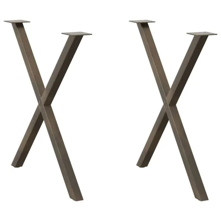 Patas para mesa comedor forma X 2uds acero natural 80x(72-73)cm by , Table legs - Ref: Foro24-4012923, Price: 60,80 €, Discou...