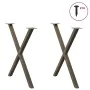 Patas para mesa comedor forma X 2uds acero natural 80x(72-73)cm by , Table legs - Ref: Foro24-4012923, Price: 60,80 €, Discou...