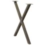 Patas para mesa comedor forma X 2uds acero natural 80x(72-73)cm by , Table legs - Ref: Foro24-4012923, Price: 60,80 €, Discou...