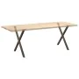 Patas para mesa comedor forma X 2uds acero natural 80x(72-73)cm by , Table legs - Ref: Foro24-4012923, Price: 60,80 €, Discou...