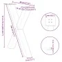 Patas para mesa de comedor en forma de X 2 uds antracita acero by , Table legs - Ref: Foro24-4012982, Price: 111,97 €, Discou...