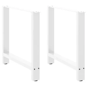 Patas de mesa de centro acero blanco 2 uds 80x(72-73) cm by , Table legs - Ref: Foro24-4013313, Price: 97,07 €, Discount: %
