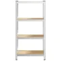 Estantería de acero y MDF 80x40x160 cm plateado by , Industrial shelving - Ref: Foro24-4016932, Price: 39,68 €, Discount: %