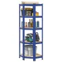 Estantería esquina 5 niveles madera contrachapada y acero azul von , Industrieregale - Ref: Foro24-4016945, Preis: 51,28 €, R...