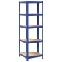 Estantería esquina 5 niveles madera contrachapada y acero azul von , Industrieregale - Ref: Foro24-4016945, Preis: 51,28 €, R...