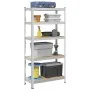 Estantería almacenaje 5 niveles contrachapada y acero plata by , Industrial shelving - Ref: Foro24-4016947, Price: 46,79 €, D...