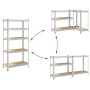 Estantería almacenaje 5 niveles contrachapada y acero plata by , Industrial shelving - Ref: Foro24-4016947, Price: 46,79 €, D...