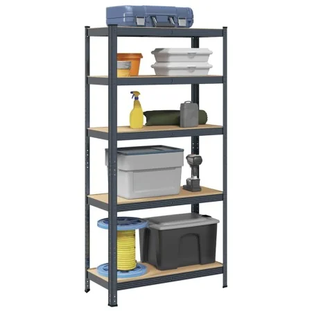 Estante de almacenaje 5 niveles acero y contrachapada antracita by , Industrial shelving - Ref: Foro24-4016951, Price: 51,39 ...