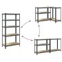 Estante de almacenaje 5 niveles acero y contrachapada antracita by , Industrial shelving - Ref: Foro24-4016951, Price: 51,39 ...