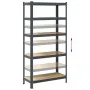 Estante de almacenaje 5 niveles acero y contrachapada antracita by , Industrial shelving - Ref: Foro24-4016951, Price: 51,39 ...