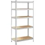 Estantería resistente 5 niveles madera de ingeniería y acero von , Industrieregale - Ref: Foro24-4016958, Preis: 59,93 €, Rab...