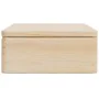 Caja de madera con tapa madera maciza de pino 40x30x13 cm de , Cestas para almacenaje - Ref: Foro24-4017389, Precio: 39,00 €,...