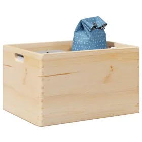 Caja de madera con asas madera maciza pino 40x30x23 cm by , Storage baskets - Ref: Foro24-4017394, Price: 39,85 €, Discount: %