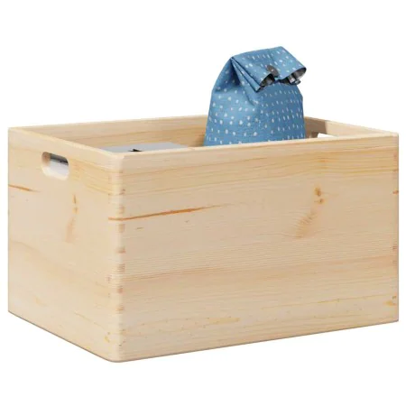 Caja de madera con asas madera maciza pino 40x30x23 cm by , Storage baskets - Ref: Foro24-4017394, Price: 39,85 €, Discount: %