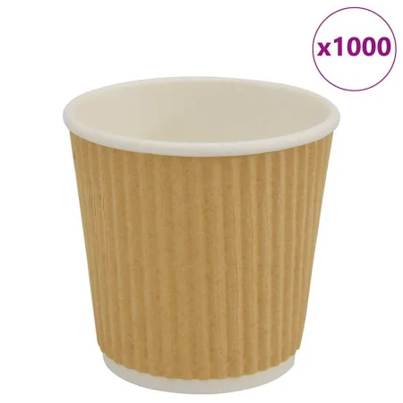Tazas de café de papel 1000 uds 4oz 100ml marrón de , Vasos desechables - Ref: Foro24-4102798, Precio: 66,39 €, Descuento: %