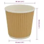 Tazas de café de papel 1000 uds 4oz 100ml marrón de , Vasos desechables - Ref: Foro24-4102798, Precio: 66,39 €, Descuento: %