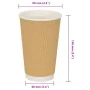 Tazas de café de papel 500 uds 16oz 400ml marrón de , Vasos desechables - Ref: Foro24-4102801, Precio: 81,83 €, Descuento: %