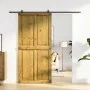 Puerta de granero CORONA madera maciza pino 100x210 cm de , Puertas - Ref: Foro24-4103418, Precio: 256,87 €, Descuento: %