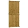 Puerta de granero CORONA madera maciza pino 100x210 cm de , Puertas - Ref: Foro24-4103418, Precio: 256,87 €, Descuento: %