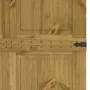 Puerta de granero CORONA madera maciza pino 100x210 cm de , Puertas - Ref: Foro24-4103418, Precio: 256,87 €, Descuento: %