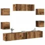 Conjunto de mueble de TV 7 piezas montado la pared madera vieja von , TV-Möbel - Ref: Foro24-3329209, Preis: 214,17 €, Rabatt: %
