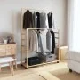 Perchero con estantes y ruedas 90x35x155 cm bambú by , Dresser Organizers and Bar Hangers - Ref: Foro24-4008916, Price: 47,30...