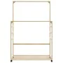 Perchero con estantes y ruedas 90x35x155 cm bambú by , Dresser Organizers and Bar Hangers - Ref: Foro24-4008916, Price: 47,30...