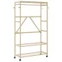 Perchero con estantes y ruedas 110x40x180 cm bambú von , Kommoden-Organizer und Bar-Kleiderbügel - Ref: Foro24-4008923, Preis...