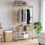 Perchero con estantes y ruedas 110x40x180 cm bambú von , Kommoden-Organizer und Bar-Kleiderbügel - Ref: Foro24-4008923, Preis...