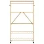 Perchero con estantes y ruedas 110x40x180 cm bambú von , Kommoden-Organizer und Bar-Kleiderbügel - Ref: Foro24-4008923, Preis...