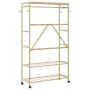 Perchero con estantes y ruedas 110x40x180 cm bambú von , Kommoden-Organizer und Bar-Kleiderbügel - Ref: Foro24-4008923, Preis...