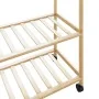 Perchero con estantes y ruedas 110x40x180 cm bambú von , Kommoden-Organizer und Bar-Kleiderbügel - Ref: Foro24-4008923, Preis...