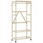 Perchero con estantes y ruedas 90x40x179,5 cm bambú by , Dresser Organizers and Bar Hangers - Ref: Foro24-4008921, Price: 75,...