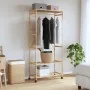 Perchero con estantes y ruedas 90x40x179,5 cm bambú by , Dresser Organizers and Bar Hangers - Ref: Foro24-4008921, Price: 75,...