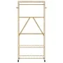 Perchero con estantes y ruedas 90x40x179,5 cm bambú by , Dresser Organizers and Bar Hangers - Ref: Foro24-4008921, Price: 75,...