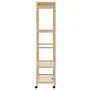 Perchero con estantes y ruedas 90x40x179,5 cm bambú by , Dresser Organizers and Bar Hangers - Ref: Foro24-4008921, Price: 75,...
