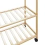 Perchero con estantes y ruedas 90x40x179,5 cm bambú by , Dresser Organizers and Bar Hangers - Ref: Foro24-4008921, Price: 75,...