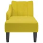 Chaise longue con reposabrazos derecho terciopelo amarillo by , Daybeds - Ref: Foro24-4009798, Price: 119,28 €, Discount: %