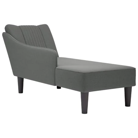 Chaise longue con reposabrazos derecho tela gris oscuro by , Daybeds - Ref: Foro24-4009801, Price: 113,63 €, Discount: %